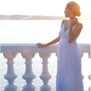 Seraphine Maternity Empire Waist Maxi Dress Worn Once